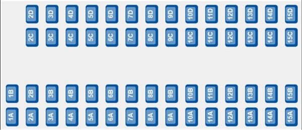 ETS 9224 - Coach F seating plan ETS 9224 - Coach F seating plan