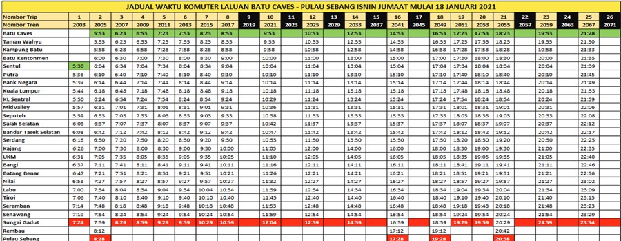 ktm schedule kl sentral