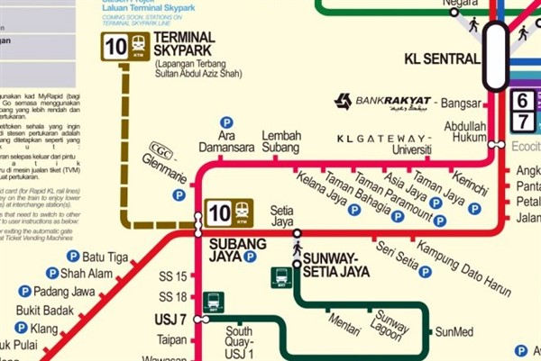 Bukit Badak KTM Komuter route map