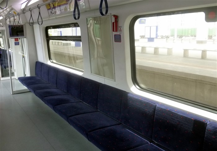 Carriage on a KTM Komuter train from TBS / BTS to Batu Caves