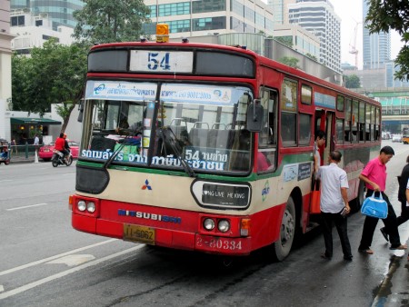 City bus number 54 outside Ratchaprarop
