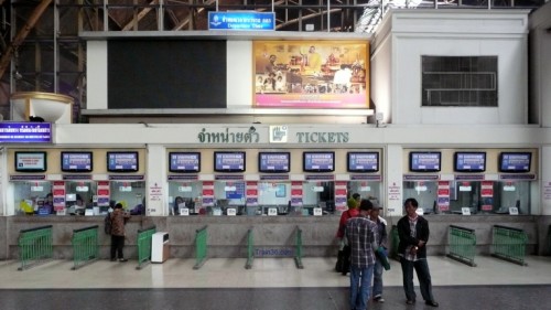 Ticket Counters 1 -11 at Hua Lamphong Railway Station