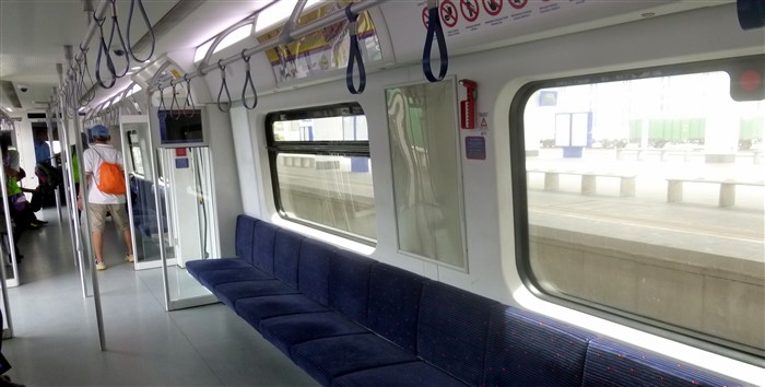 Inside of a KTM Komuter train
