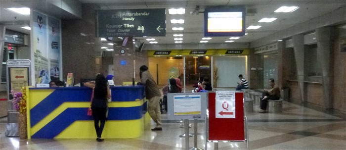 KL Sentral station Intercity train ticket counter