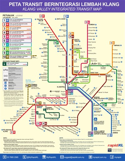 Klang Valley transit map