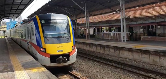 KTM Komuter train on the Sungai Gadut to KL route