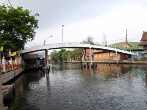 bridge crossing Bangkok Yai canal in Talat Phlu bridge crossing Bangkok Yai canal in Talat Phlu