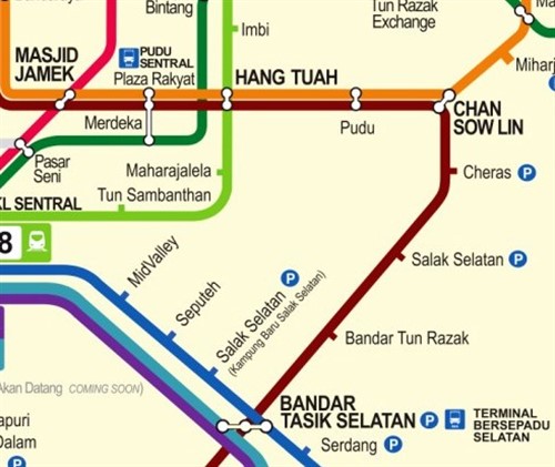 Lrt Bandar Tasik Selatan / Tbs To Bukit Bintang Lrt Pavilion Mrt