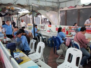 Minibus ticket selling counters