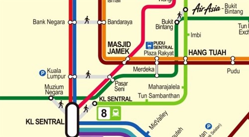 MRT Bukit Bintang to Muzium Negara (for KL Sentral) by Train