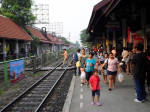 photo of people at the station