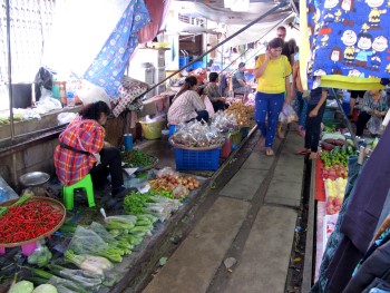 Photo of the Market stalls on the railway tracks