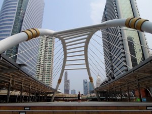 Photo of the sky bridge Narathiwat Sathorn intersection Photo of the sky bridge Narathiwat Sathorn intersection
