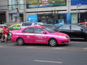 Photo of a taxi in Bangkok Thailand
