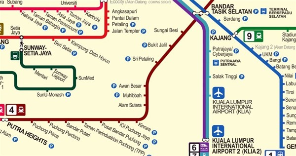 putra heights lrt route