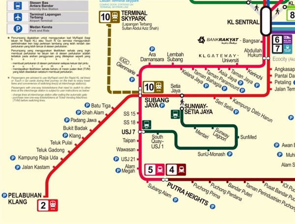 Teluk Gadong Komuter route map