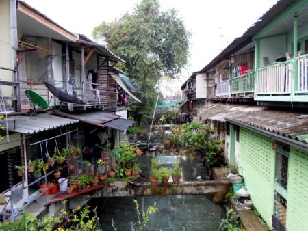houses along the railway track houses along the railway track
