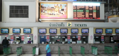 Ticket counters at Hua Lamphong Station Bangkok