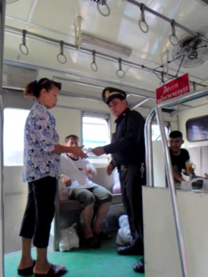 ticket inspector checking tickets