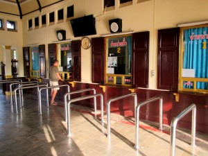 Ticket selling counters at Ayutthaya station Ticket selling counters at Ayutthaya station