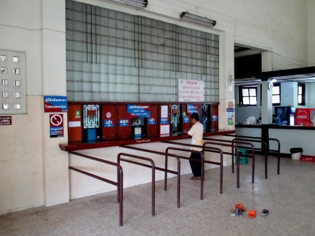 Train ticket selling counters at Makkasan