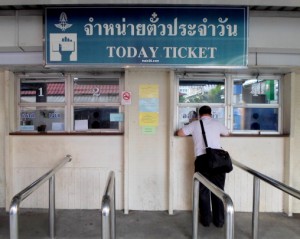 the ticket selling counters