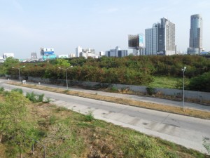 The view from the airport city terminal on the 3rd floor
